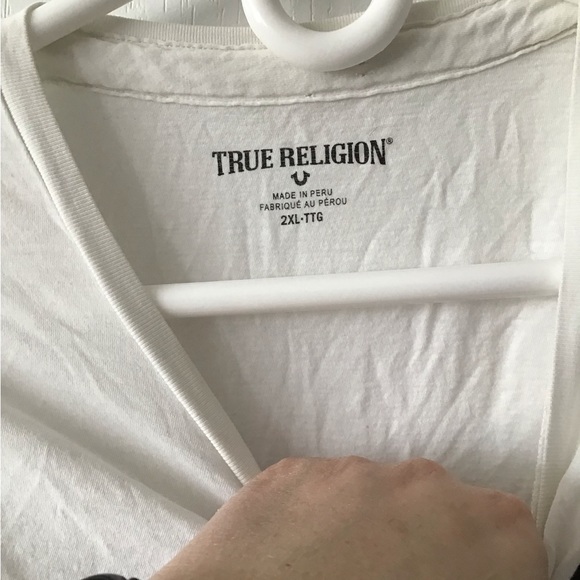 Mens True Religion Button and Rivet T-shirt - Picture 3 of 6